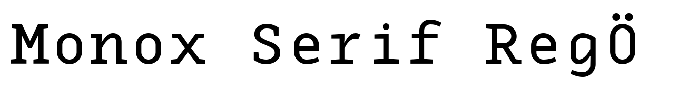 Monox Serif Regular